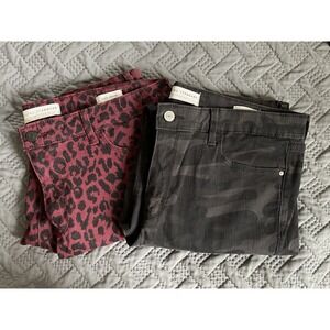 Social Standard by Sanctuary Ankle Skinny Jeans Lot 2 Animal Camo Print 14